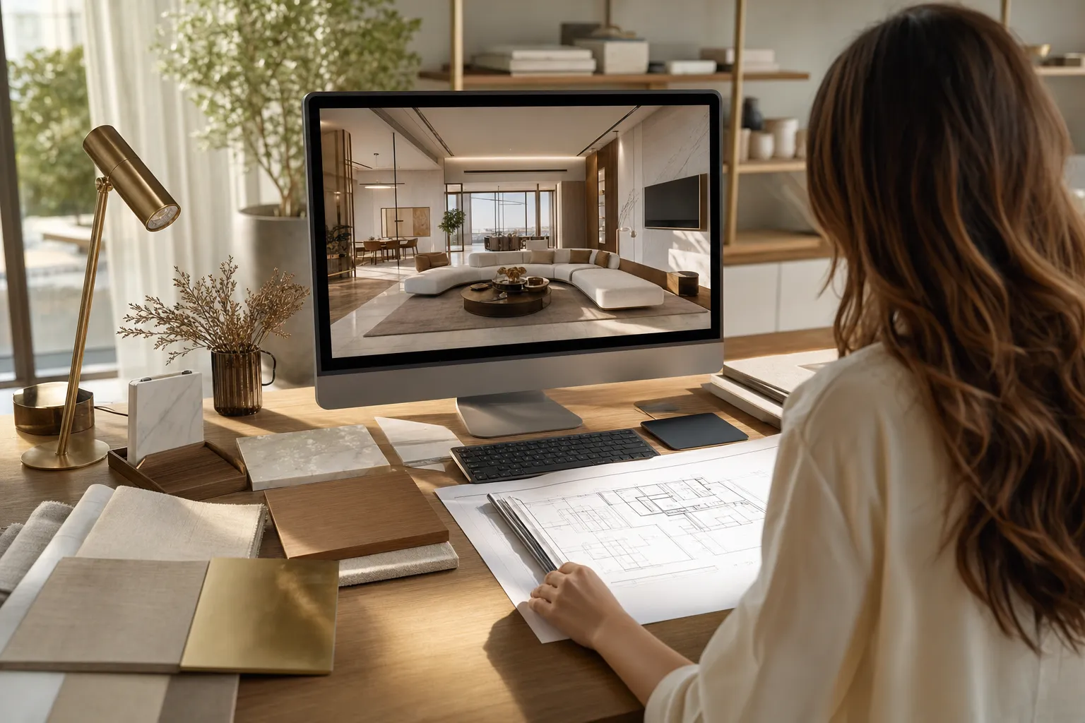 Diseño interior y render 3D de un apartamento