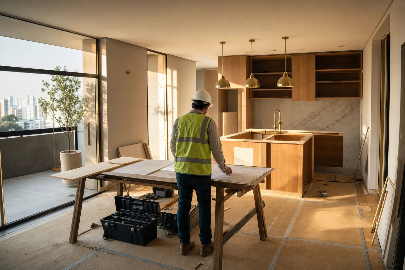 Remodelación de apartamento con control técnico
